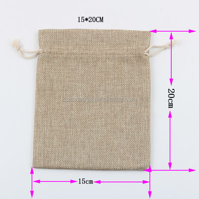 qualité  Recyclable Promotional Eco Friendly Burlap Drawstring Bag Pouches for Wheat, Hike and Coffee Beans Packing usine