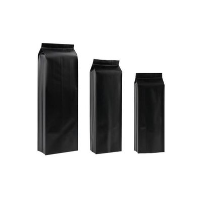 qualité  500g Gusset Foil Coffee Powder Package Moisture Proof Matte Black Single Side Bag With Valve usine