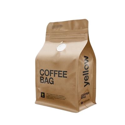 qualité  Custom Printed Pouch Recyclable Eco Friendly Zipper Bag Packing Biodegradable Kraft Paper Compostable Bean Coffee Bags With Valve usine