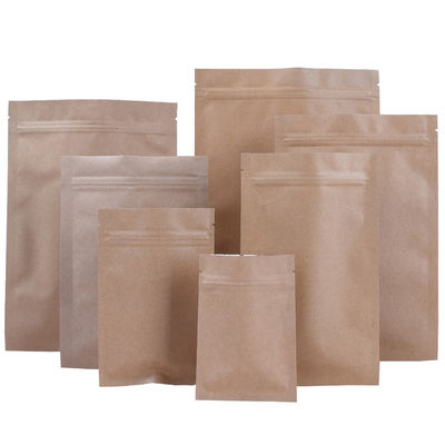 Barrier New Arrival Coffee Bean Tea Kraft Paper Aluminum Foil Plastic Zipper Lock Packaging Bag With High Barrier